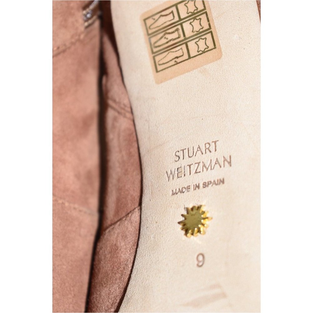 $850 Stuart Weitzman Stuart 85 Knee High Pointed Toe Zip Boot SUEDE 9 (PA15) - Picture 8 of 8